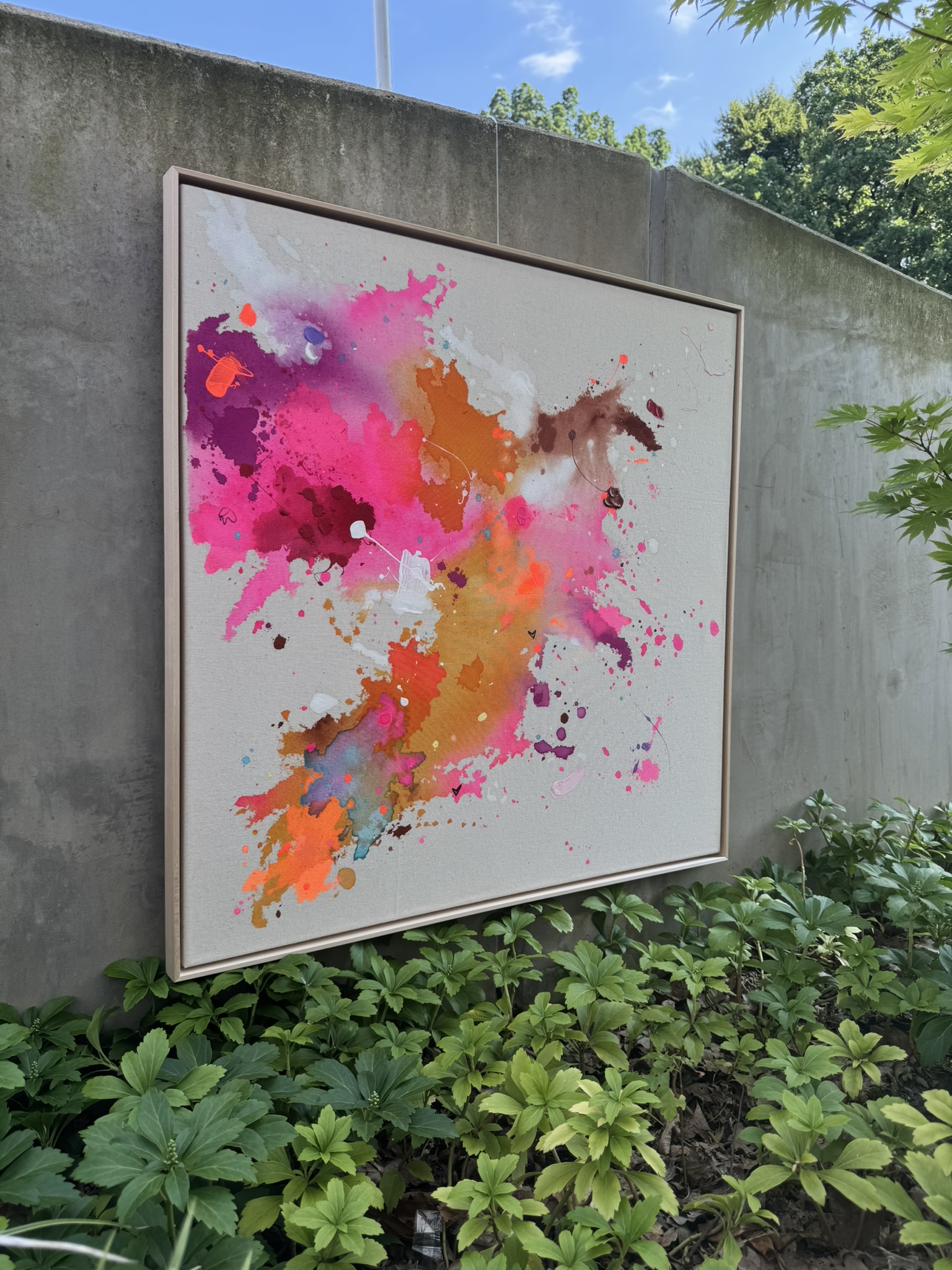 Neonrauschen - Signal, 2026, Acryl auf roher Baumwollleinwand, Ansicht 7